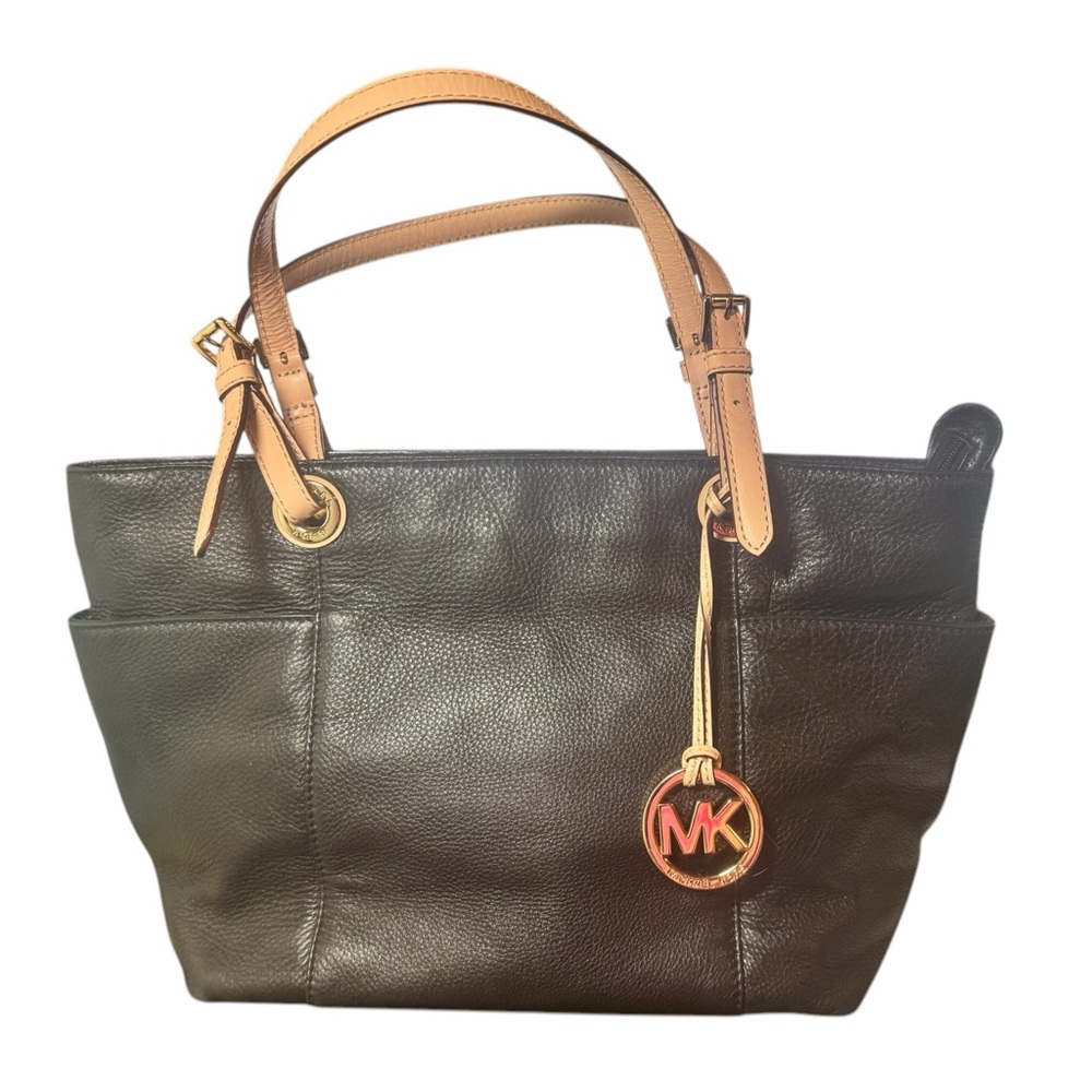 Michael Kors Black Leather Tote Bag - Picture 2 of 13